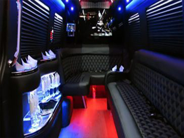 Luxury interiors on limo van