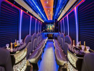 Party bus built-in coolers